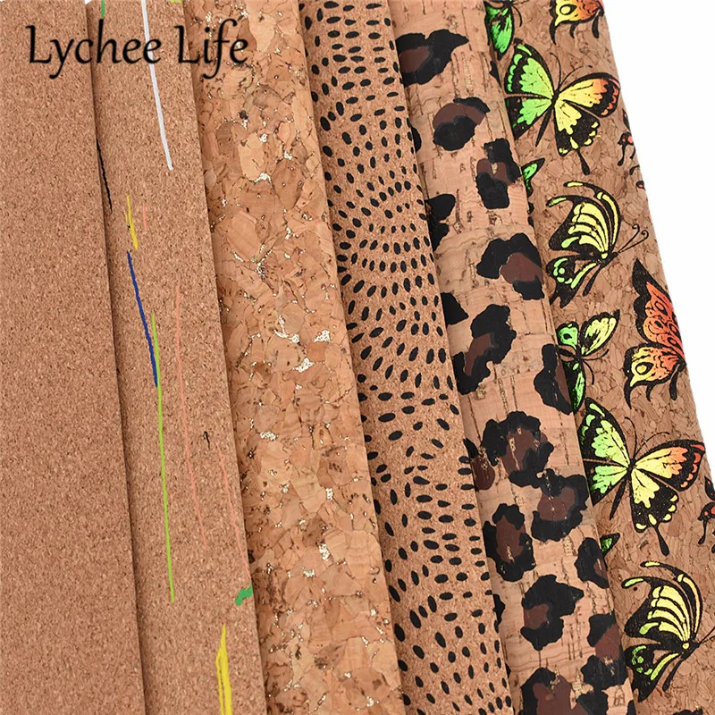 Lychee Life A4 мягкий пробковый материал, Красочные бабочки, 29x21 см, ткань, сделай сам, ручная работа, для домашнего шитья, одежда, текстиль, принадлежности