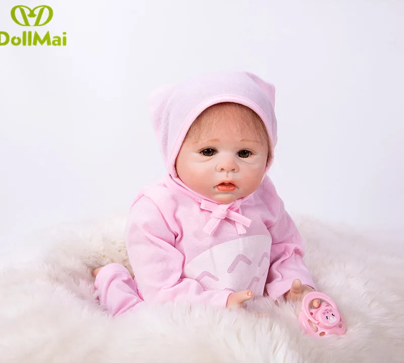48 см мягкие силиконовые куклы Reborn DOLLMAI 19 &quotручной работы тела классические яркие