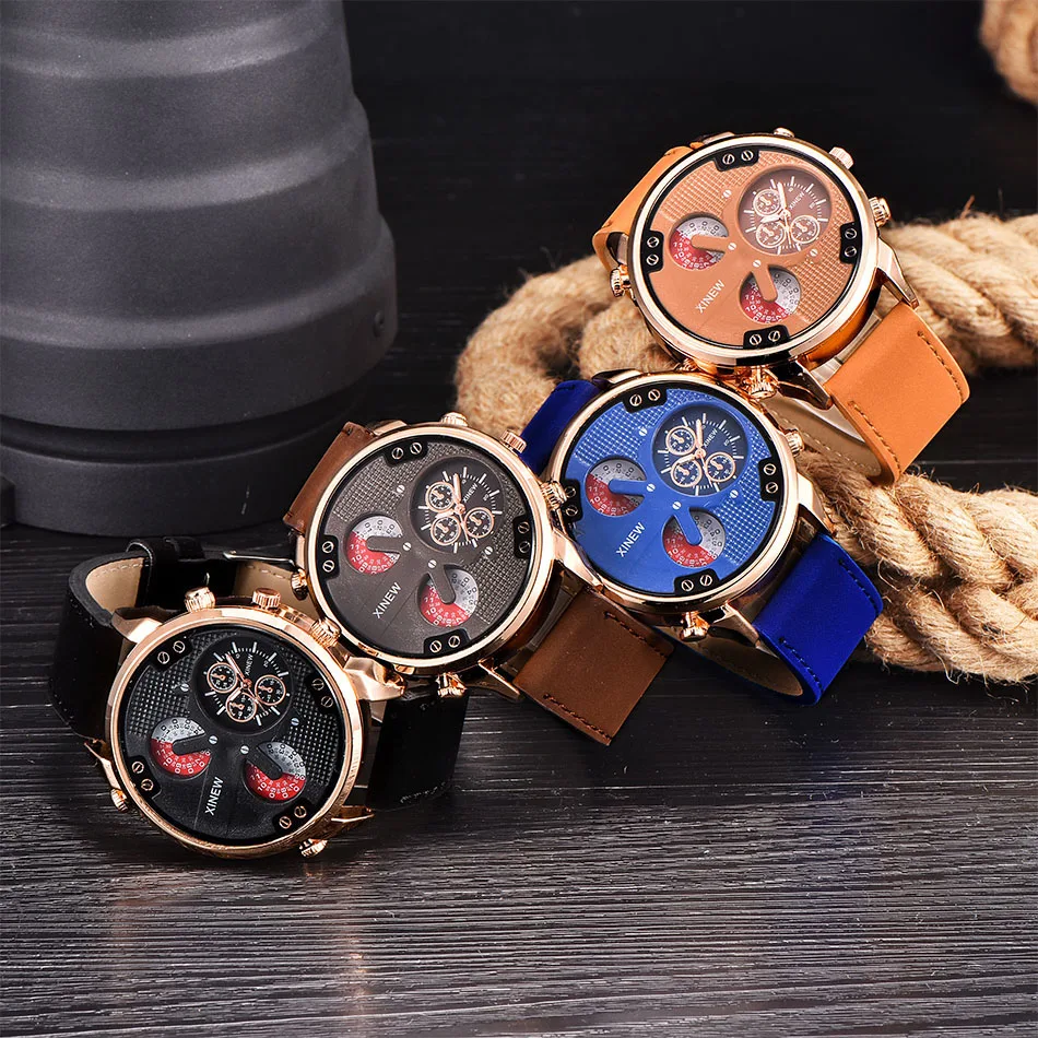 Мужские часы от лучшего бренда XINEW 2018 модные повседневные кварцевые аналоговые с