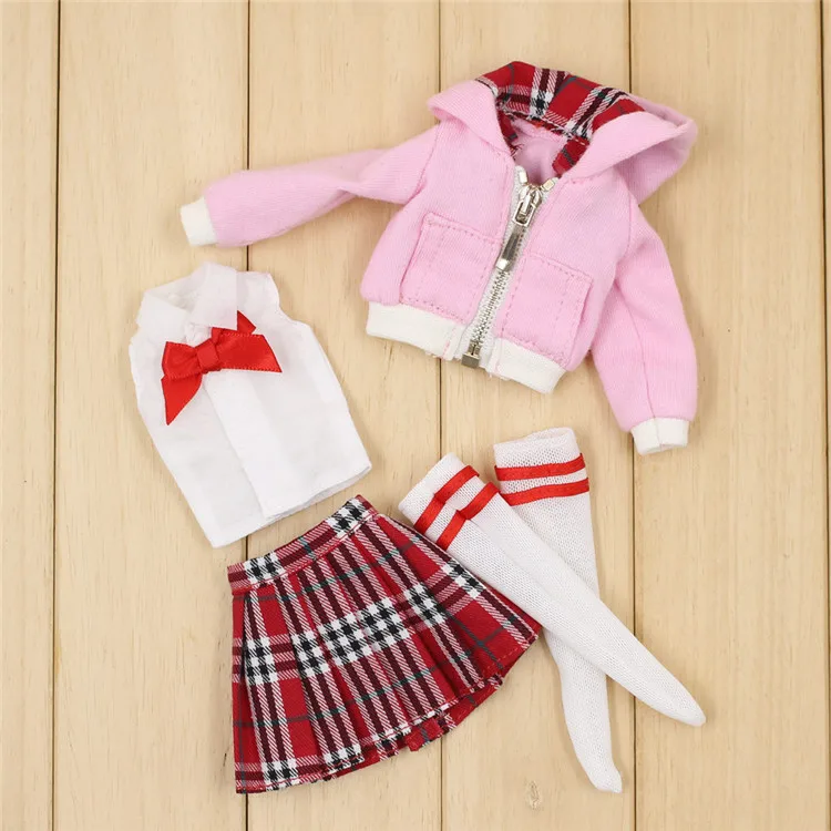 

Outfits for Blyth doll A set of Pink coat with the Uniform suit for the 1/6 BJD ICY DBS