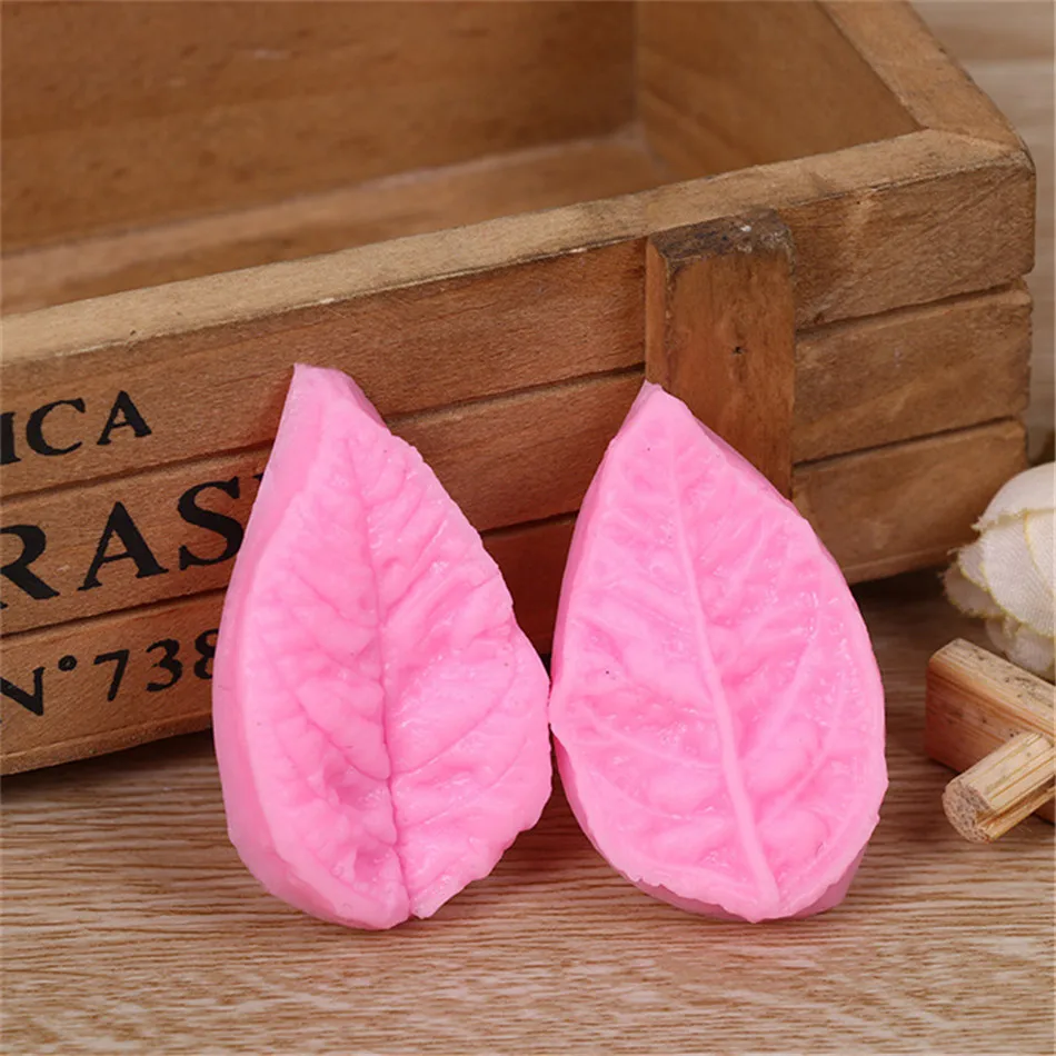 TTLIFE 1PCS 3D Leaf Shape Silicone Mold Fondant Cake Sugarcraft Bakeware Mould Dessert Pastry Chocolate Cupcake Decorating Tools