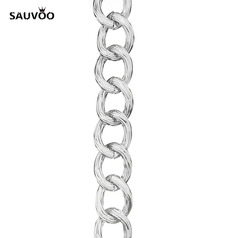SAUVOO 1 м/лот золотистые алюминиевые цепи для оптовых продаж 15*20*3 5 мм