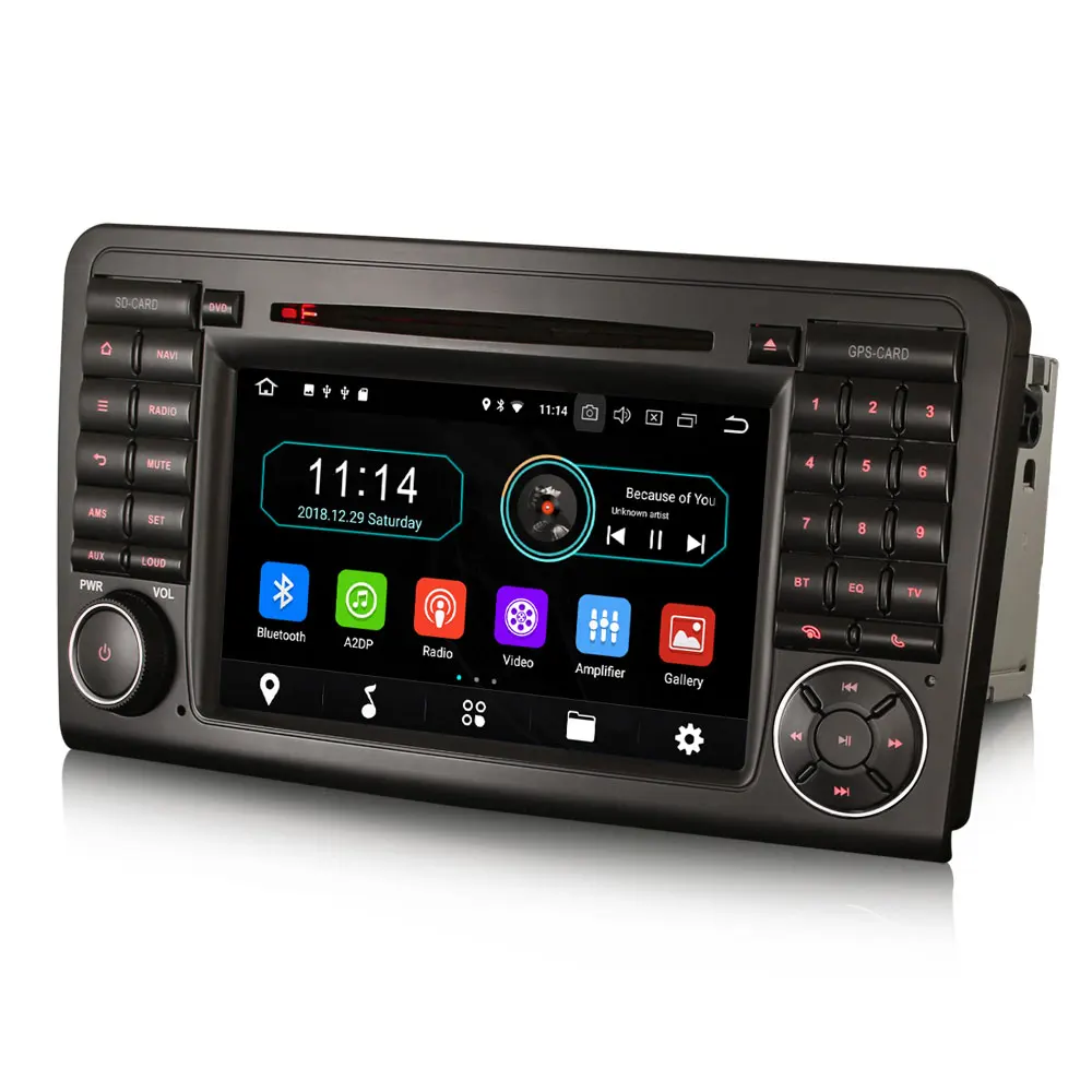 Erisin ES3961L авто 7 'ƈ Din Android 8 1 Автомобильный DVD плеер для Mercedes ML/GL Class W164 X164 gps
