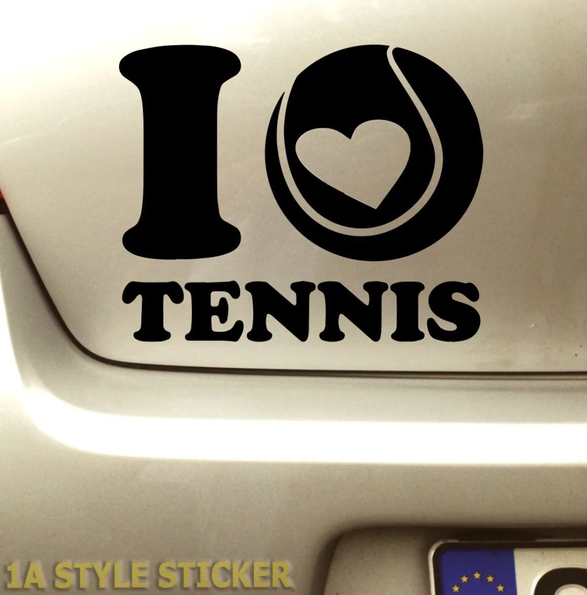 

I LOVE TENNIS Aufkleber Tennisbekleidung Tennis sticker 12.5cm