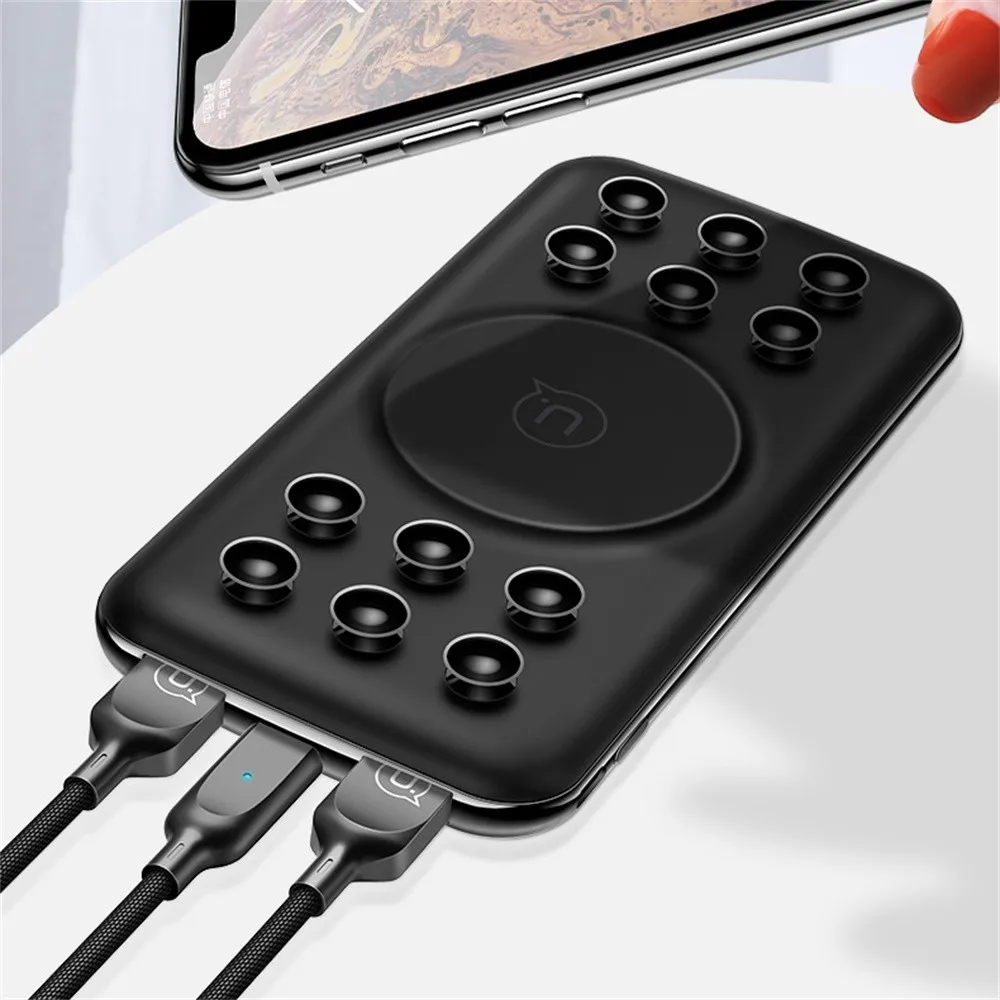 USAMS большой емкости 10000 mAh power Bank QC3.0 18 W повербанк PD безпроводная зарядка iphone