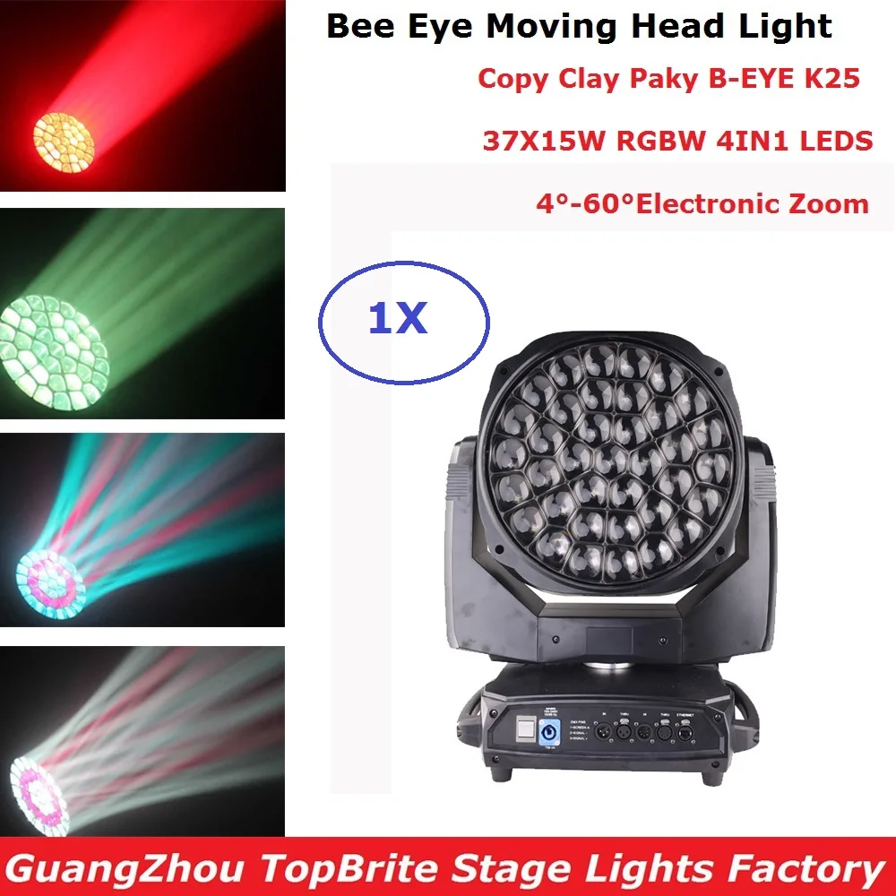 Bee Eye 37X20W RGBW LED Moving Head Light Dj Equipment Wash для Disco Party DMX Controller|Эффект освещения сцены| |