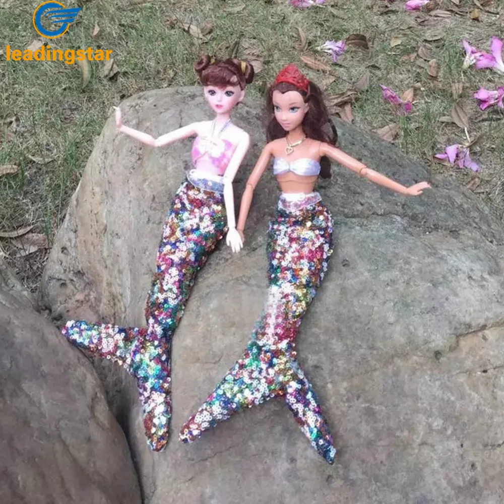 LeadingStar вечерние куклы ручной работы платье с блестками русалки для хвост ребенка