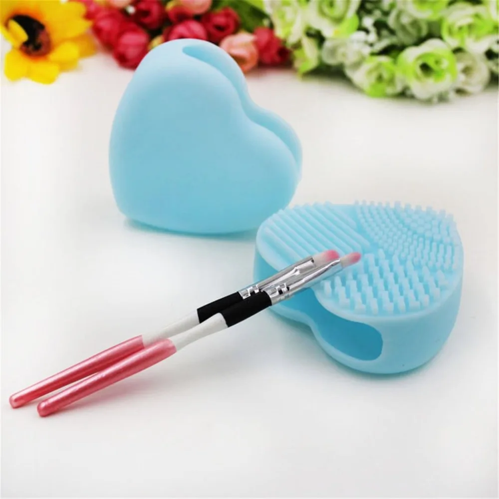 Silicone Makeup Brush Cleaning Mat Washing Tools Hand Tool Large Pad Sucker Scrubber Board Cosmetic Cleaner | Красота и здоровье