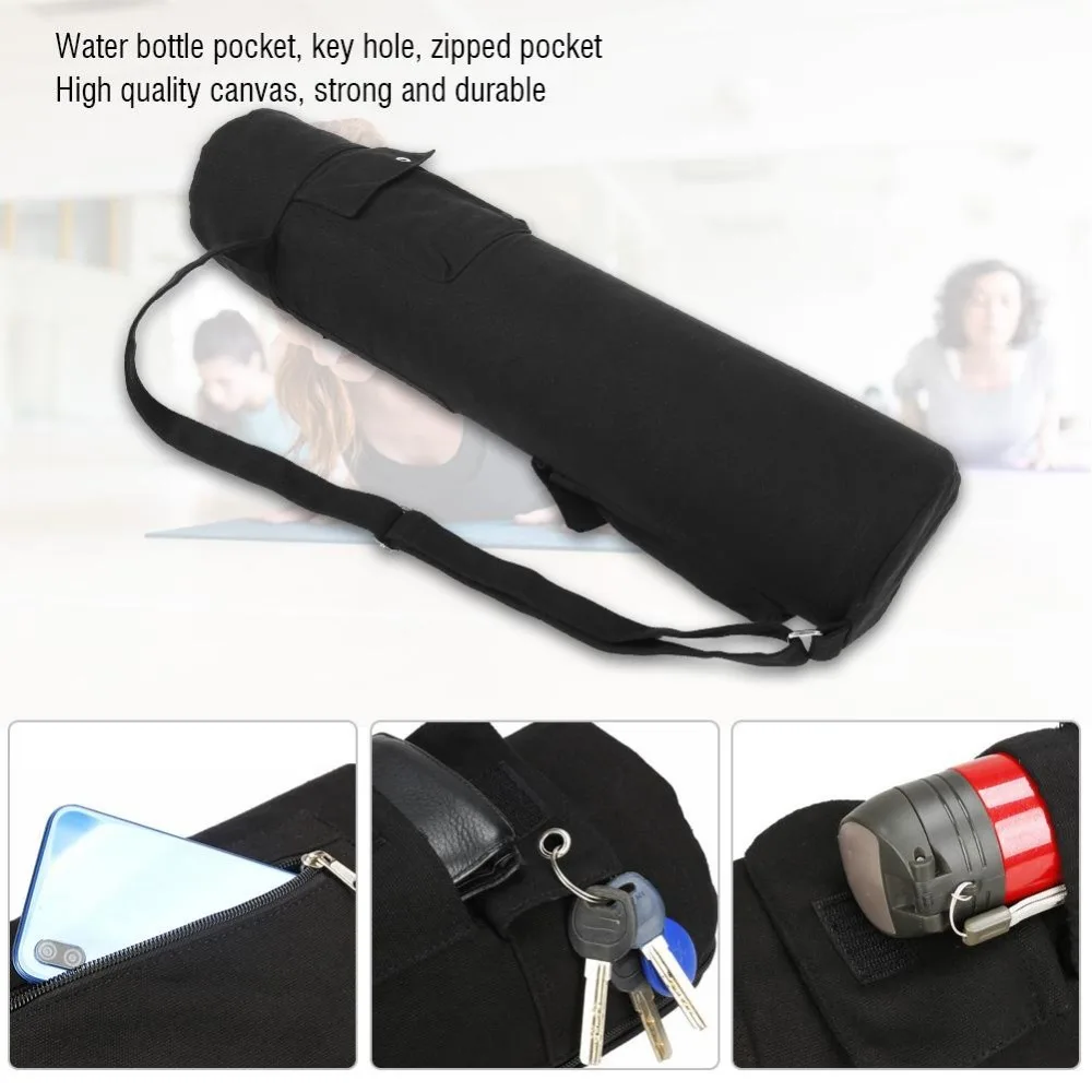 Yoga Mat Storage Bag Large Capacity Adjustable Strap Exercise Fitness Carrier Tote Sling Backpack | Спорт и развлечения