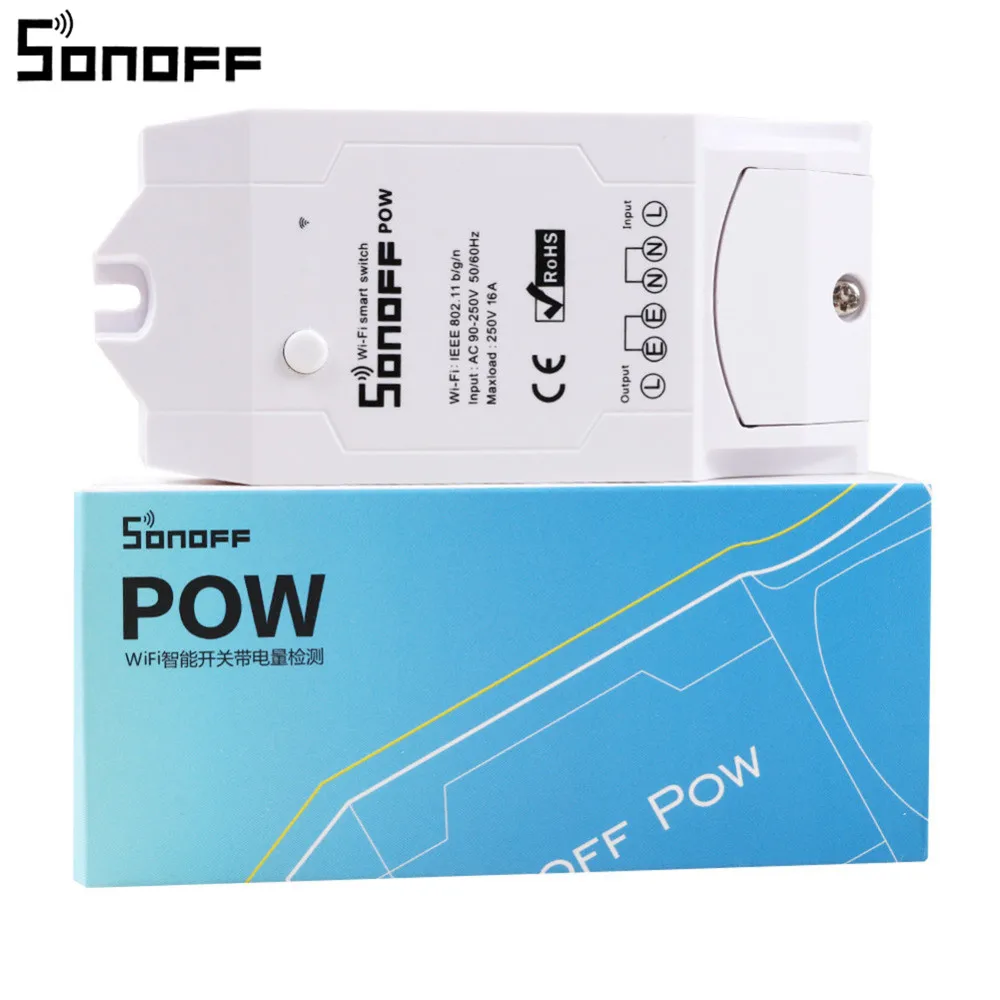 ITEAD Sonoff Pow WiFi беспроводной умный переключатель 16A с измерением энергопотребления