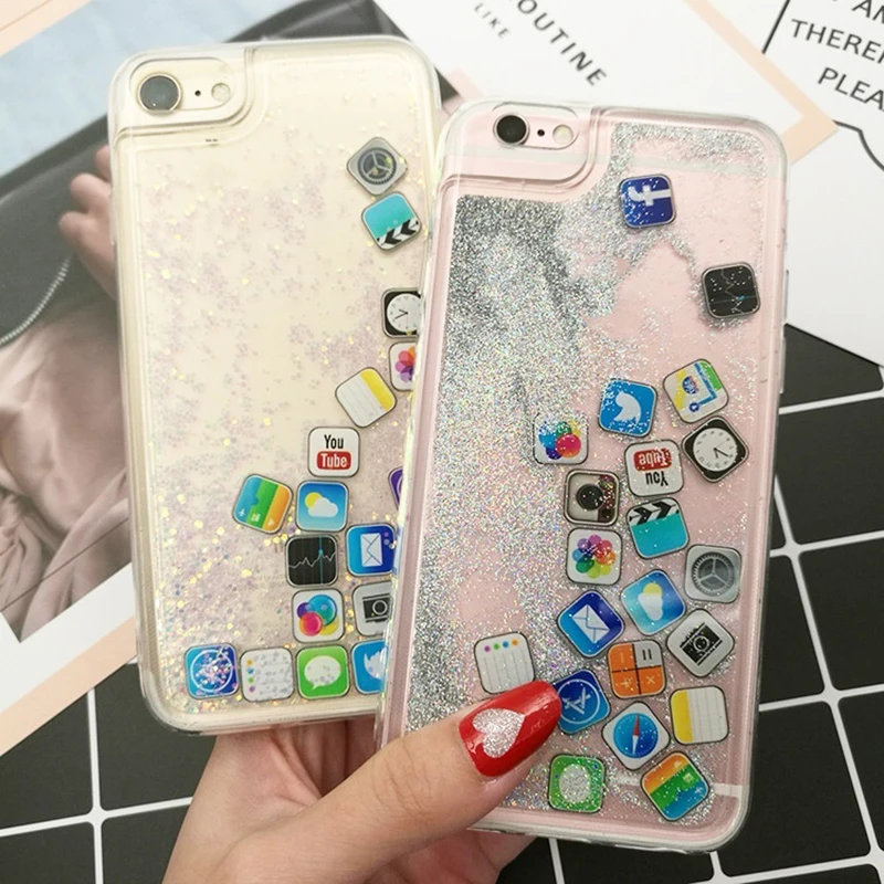 Мягкий силиконовый чехол для телефона iPhone 7 8 6s plus xs max xr x 10 с зыбучим песком и
