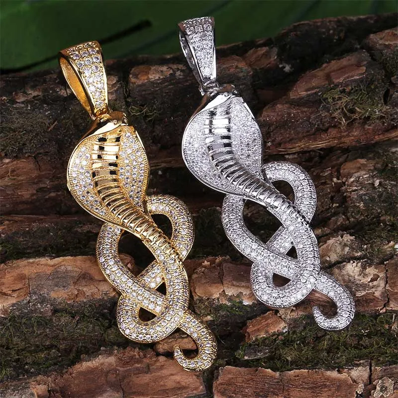В стиле хип хоп с креплением микро паве ААА кубического циркония Bling лед из Кобра