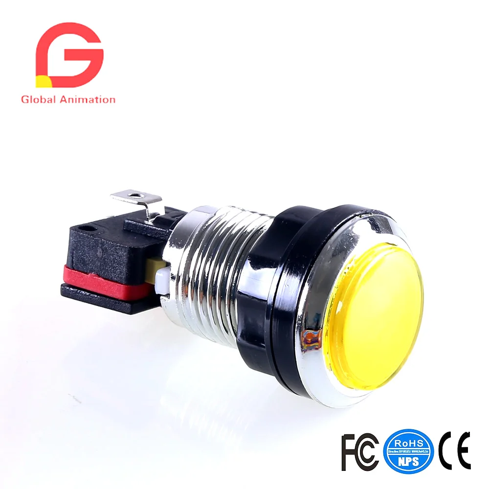 Аркадный светодиодный набор сделай сам для ПК 2 игрока джойстик USB LED с подсветкой