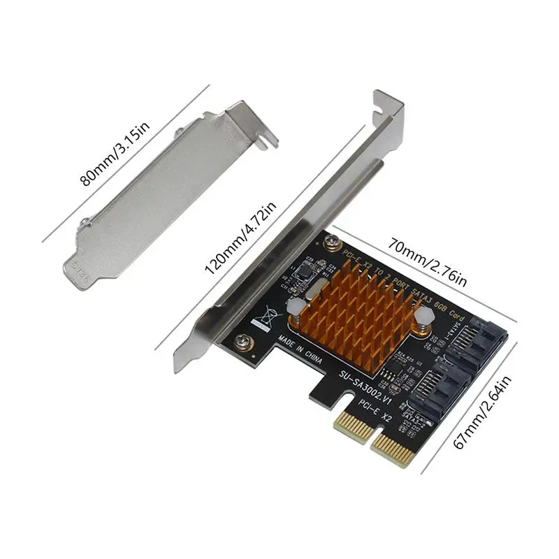 Плата расширения для интерфейса SA3002 ASM1062 PCI E к SATA 3 0 6GSATA3.0 карта жесткого