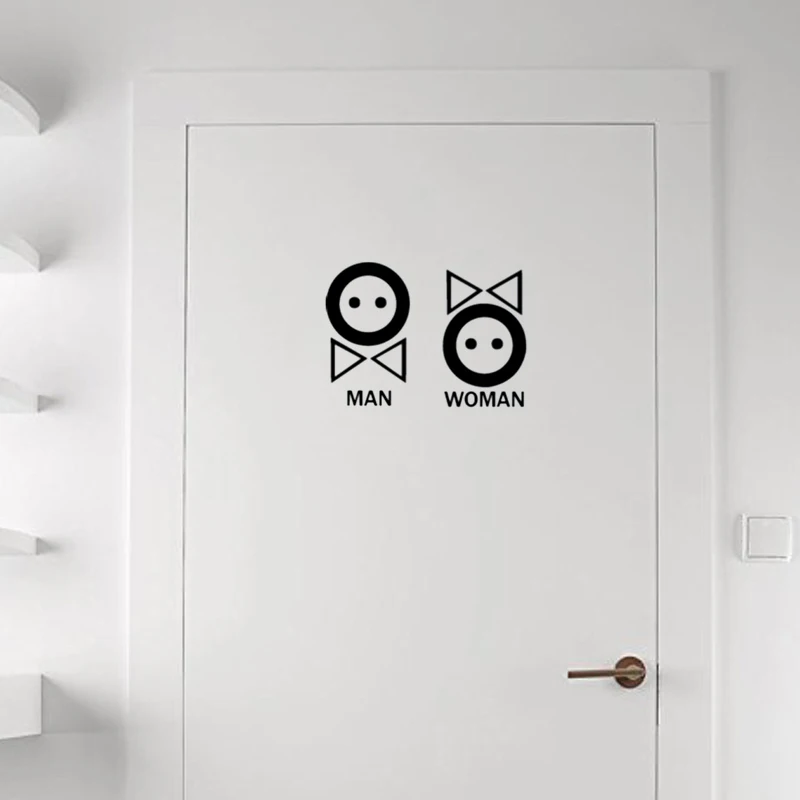 KUCADA Творческий мультфильм для мужчин и женщин Туалет знак наклейка винил diy