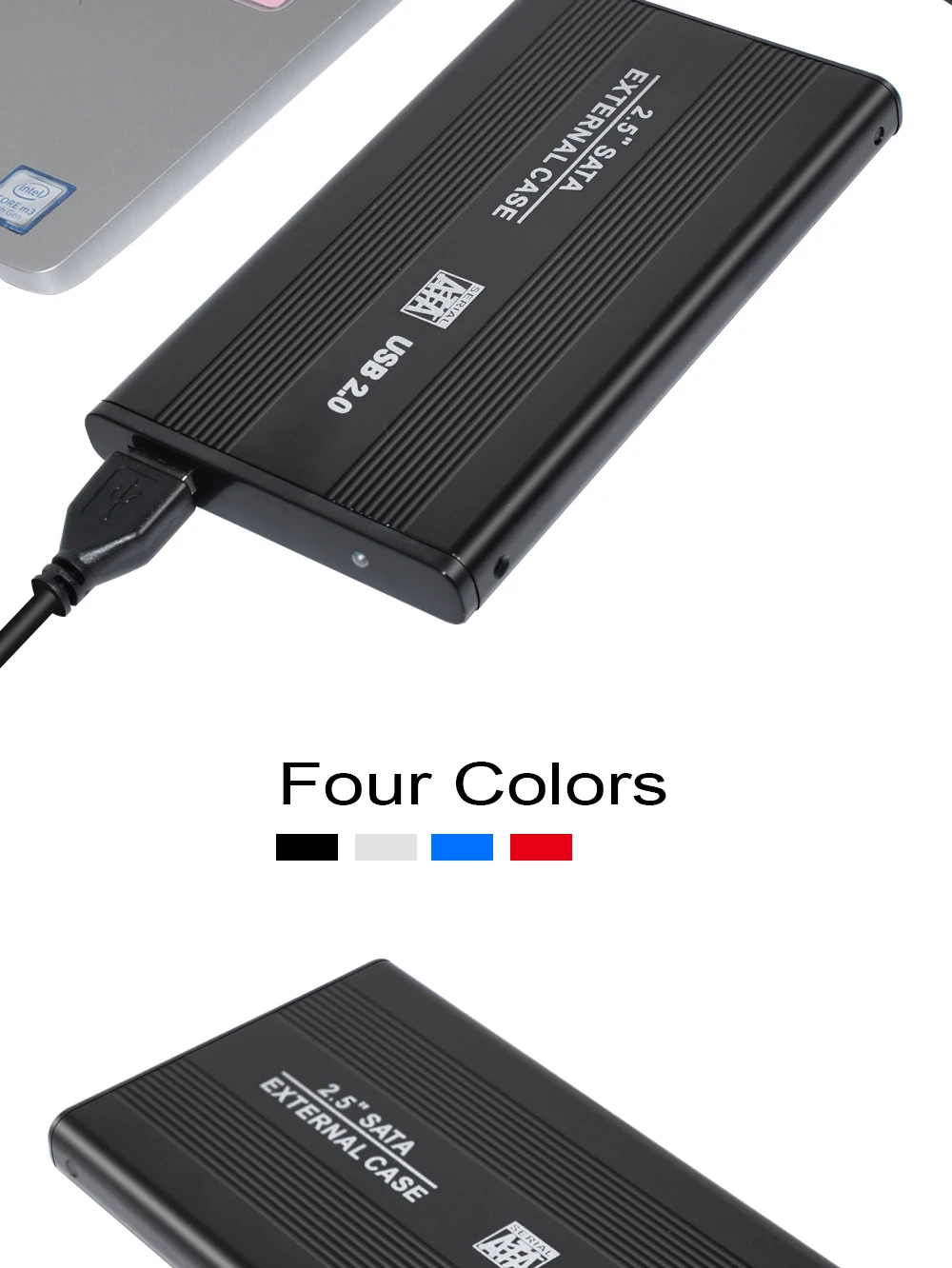 DeepFox HDD Caddy Корпус 2,5 дюймов SATA SSD мобильный диск коробка чехол для ноутбука жесткий диск 2,5 HDD корпус для Windows/Mac