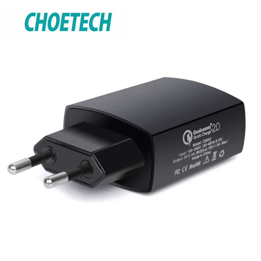 CHOETECH 18 W Мобильный телефон Зарядное устройство QC 2 0 Быстрая зарядка USB Wall