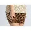 Женская шифоновая юбка с леопардовым принтом повседневная короткая в винтажном