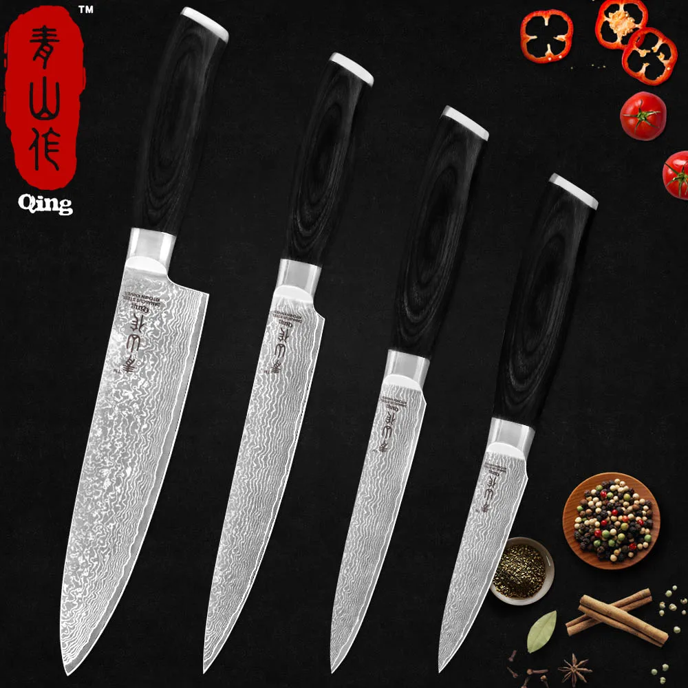 QING кухонный нож шеф повара ножи аксессуары японский высокоуглеродистой