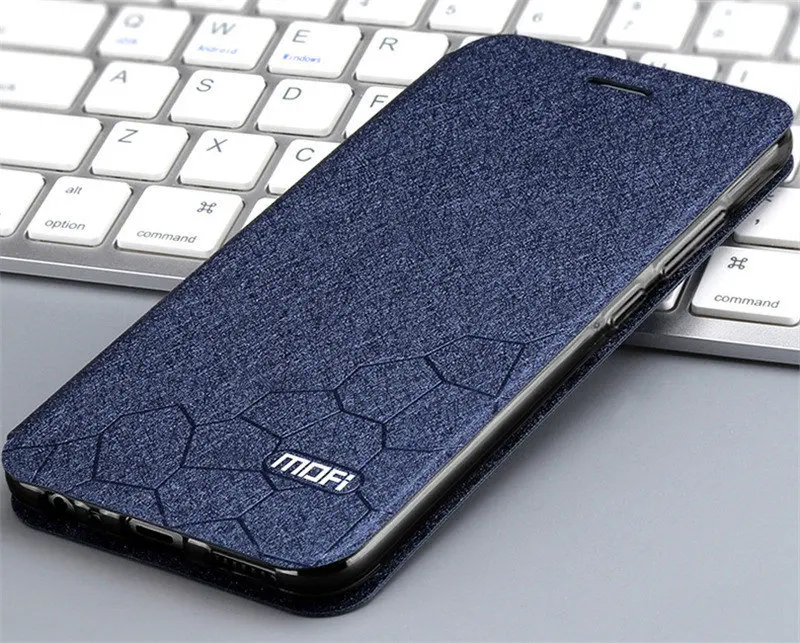 Синий Чехол Mofi для Meizu 16th Plus, чехол для Meizu 16th 16, силиконовый чехол из ТПУ, кожаный чехол, Роскошный чехол для Meizu 16th 16plus - Цвет: Синий