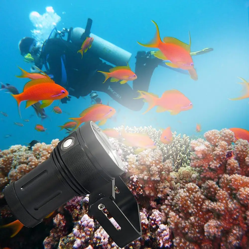 

DP 10000LM LED Diving Flashlight Underwater 100M XML2 (U3) Photography Video Camera Flashlight Blue+White+Red LED Lanterna Torch