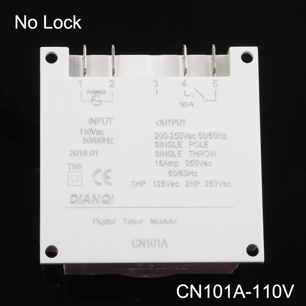 Без блокировки CN101A AC DC 12 В круглый цифровой ЖК-дисплей таймер питания Еженедельный программируемый электронный реле времени 8A до 16A CN101 еженедельно