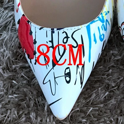 white TUYA8 Туфли на высоком каблуке 8, 10, 12 см; женские туфли из лакированной кожи с острым носком; женские вечерние свадебные туфли-лодочки; женские летние туфли на высоком каблуке - Цвет: white TUYA8