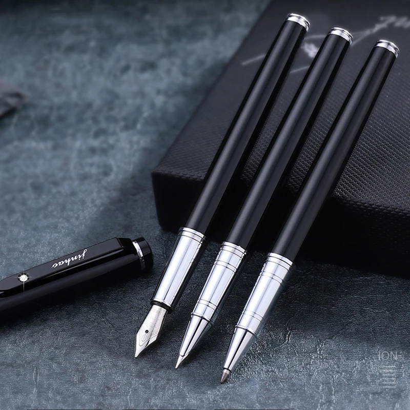 Jinhao полностью металлическая авторучка 0,38 мм/0,5 мм чернильные ручки для письма Канцтовары высокое качество 1073