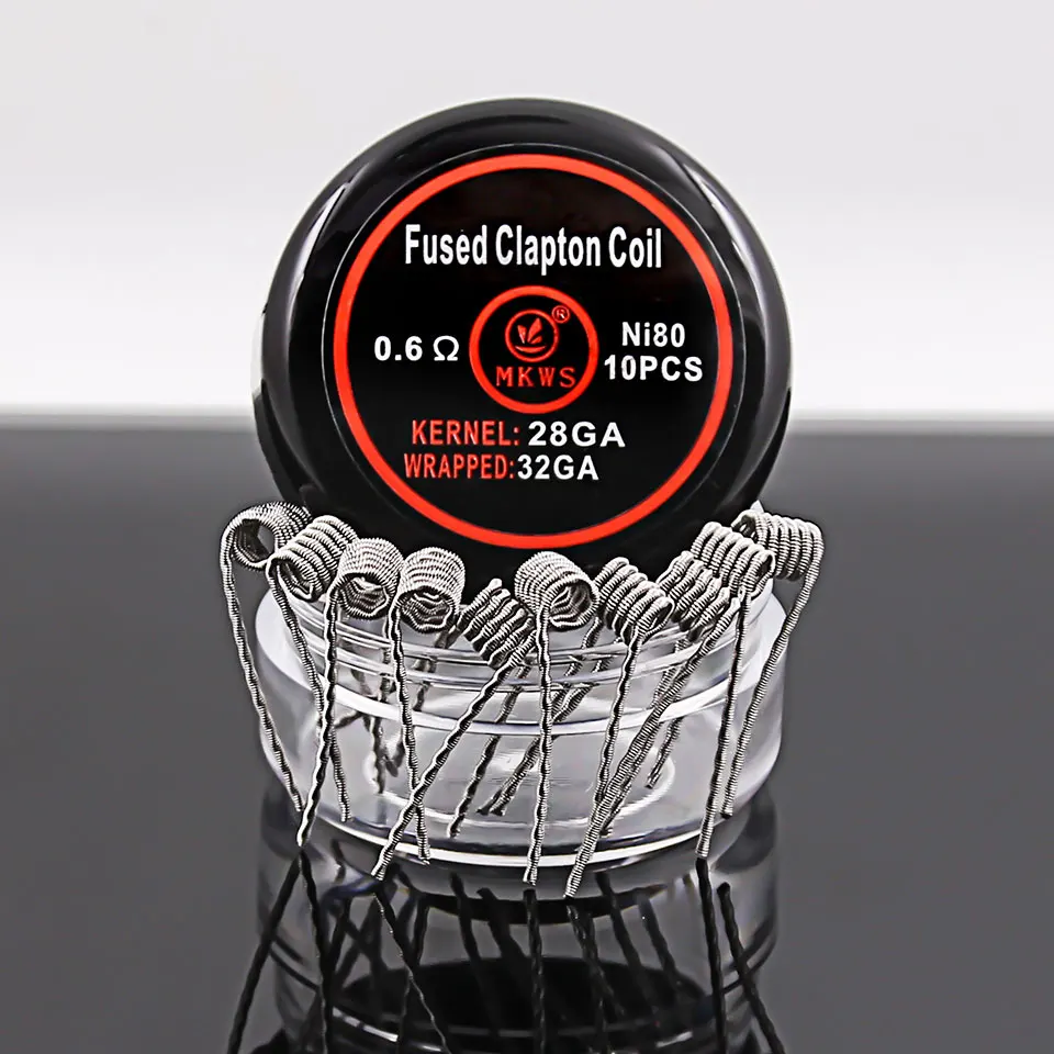 10 шт. MKWS Alien Clapton провода 0.25ohm плоская витая катушка 0.3ohm ni80 плоский clapton провод 0.6ohm 28ga 32ga для RDA RTA RDTA танк