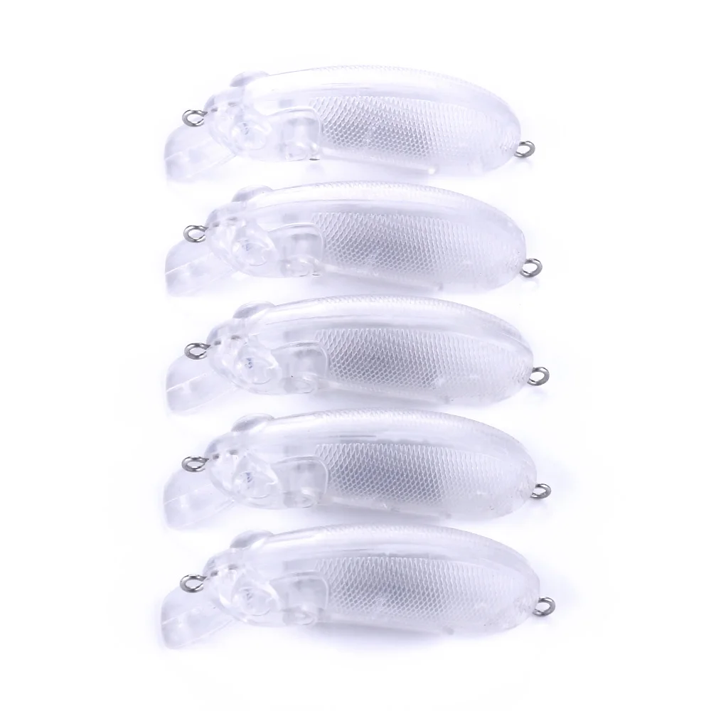 

50pcs Blank Hard Lures Unpainted Fishing Baits Crankbait Wobblers Freshwater Fish Lure
