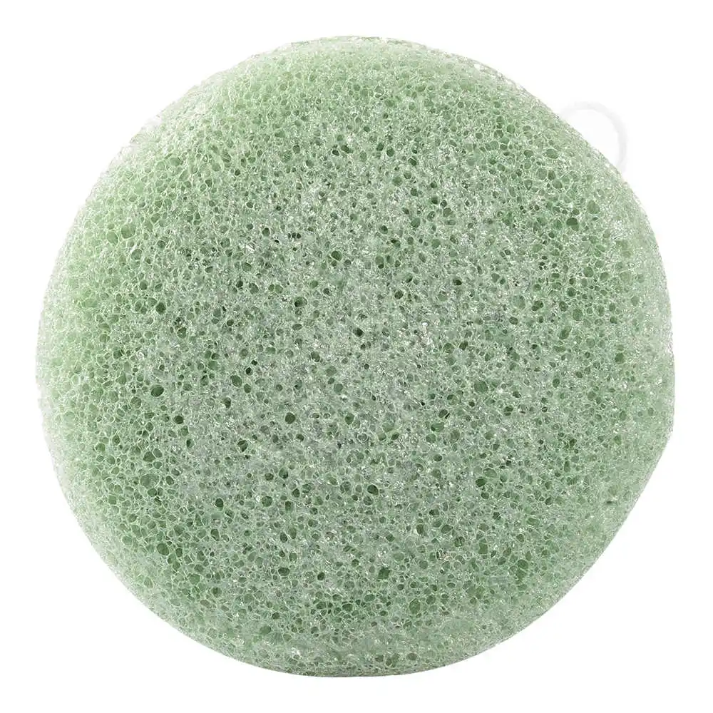 green AMEIZII, 1 шт., круглая губка коньяк, косметическая губка для чистки лица, натуральный спонж Конняку, средство для очищения лица, смывание - Цвет: green