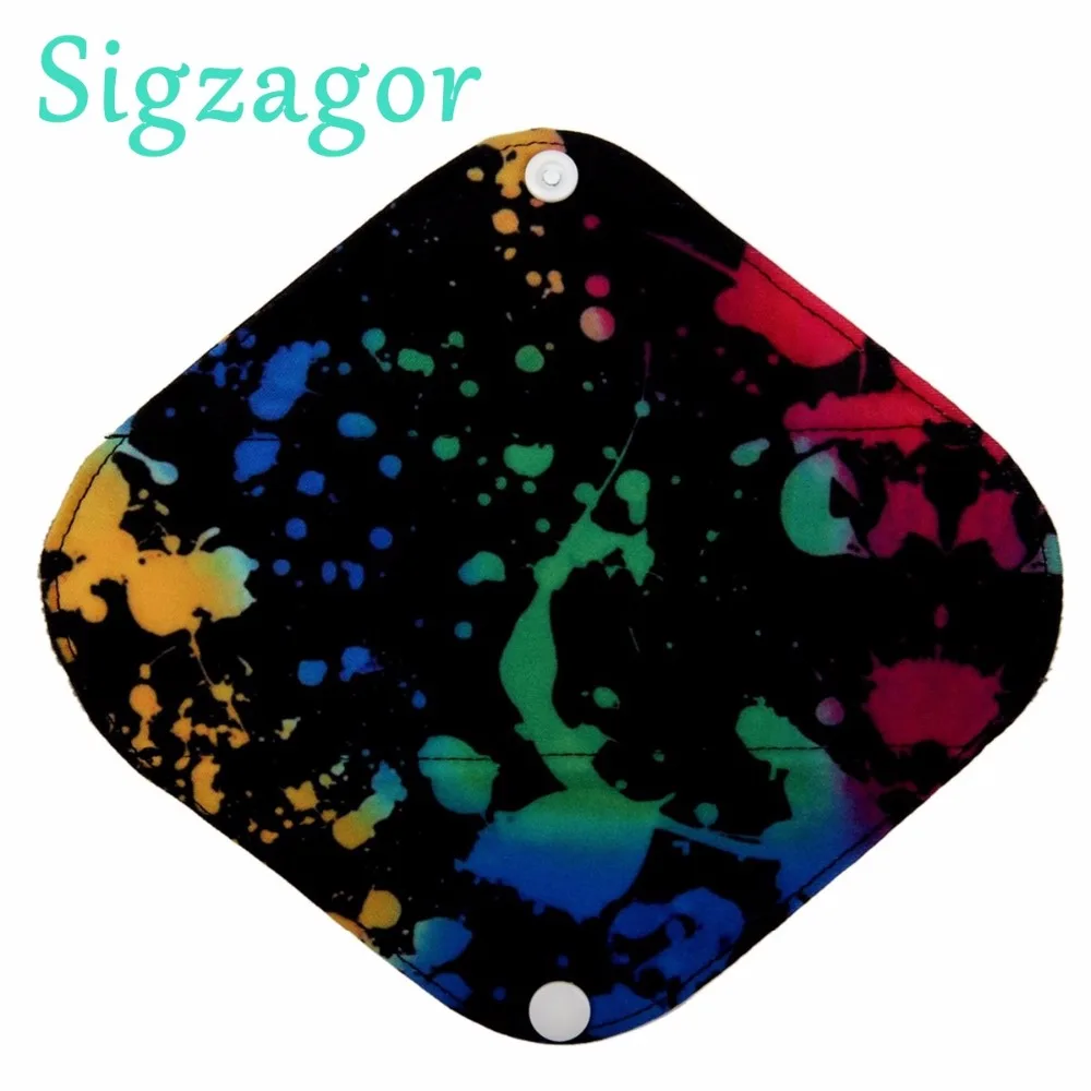 [Sigzagor] XS M L XL тканевая менструальная прокладка санитарный бамбуковый уголь Многоразовые Моющиеся Прокладки