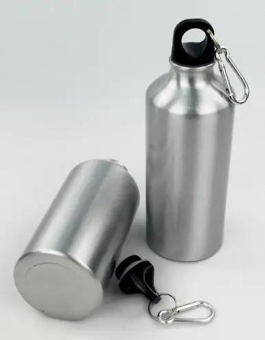 Silver 500 мл бутылка DIY Заказная яркая печать логотипов фото путешествия Спорт легко взять для велосипеда с крюком для сумки алюминиевый Портативный мазвэй - Цвет: Silver