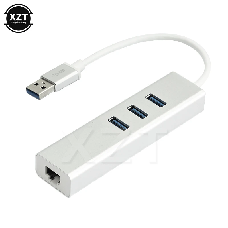 Сетевая карта 1 шт. Gigabit Ethernet RJ45 Lan с 3 портами USB 0 концентратор сплиттер к адаптер