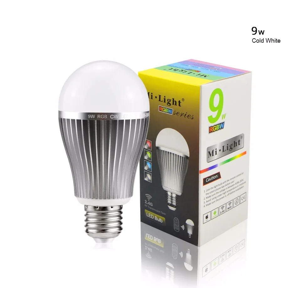 Оригинальные Mi. Light 2.4 г/Wi-Fi Управление RGBW гамма WW светодиодные лампы 4 Вт 5 Вт 6 Вт 9 Вт GU10 e27 E14 110 В-220 В затемнения smart led лампа