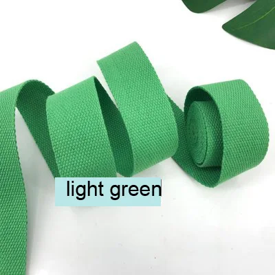 light green 50 мм(") холщовая тесьма 5 метров длина Тяжелая холщовая тесьма ремень Belting сумка лента для DIY сумка для багажа красочные - Цвет: light green