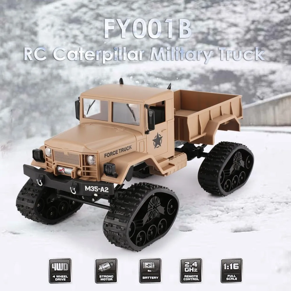 FY001A/B 2 4 ГГц 1/16 4WD внедорожный Радиоуправляемый Военный грузовик альпинист