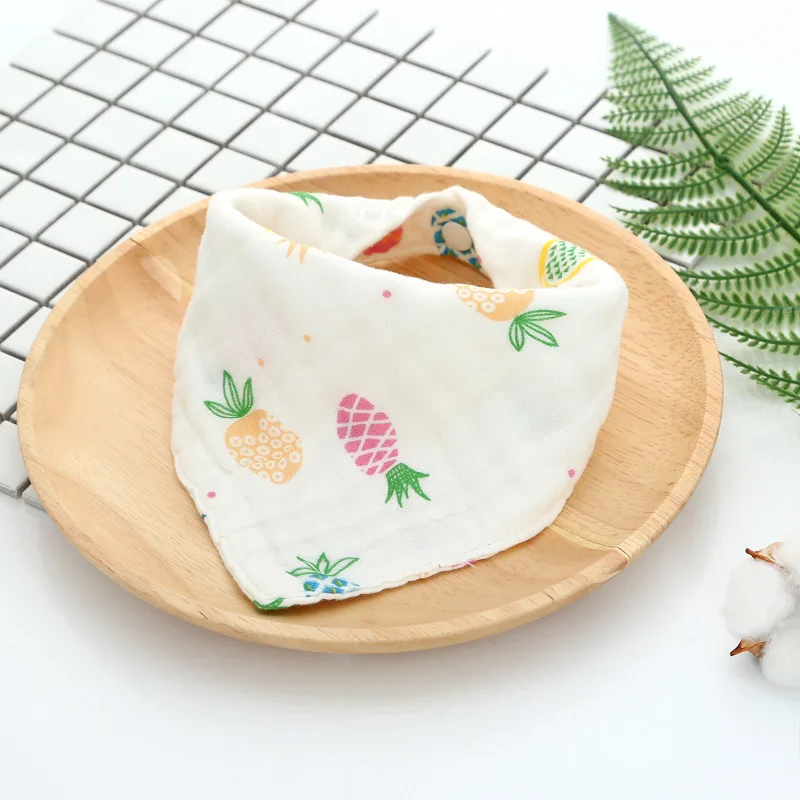 PINEAPPLE TINY Из муслина для новорожденных детские нагрудники мягкое полотенце-нагрудник бандана Детский Нагрудник слюнявчик для девочек и мальчиков нагрудник детская одежда слюнявчик для младенца полотенце - Цвет: PINEAPPLE TINY