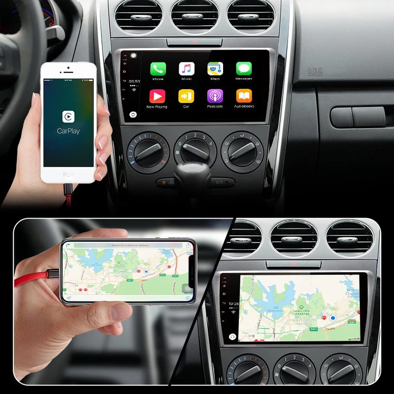 AWESAFE 2 Din CarPlay DSP Android 8 1 автомобильный Радио мультимедийный видео плеер Авто Стерео
