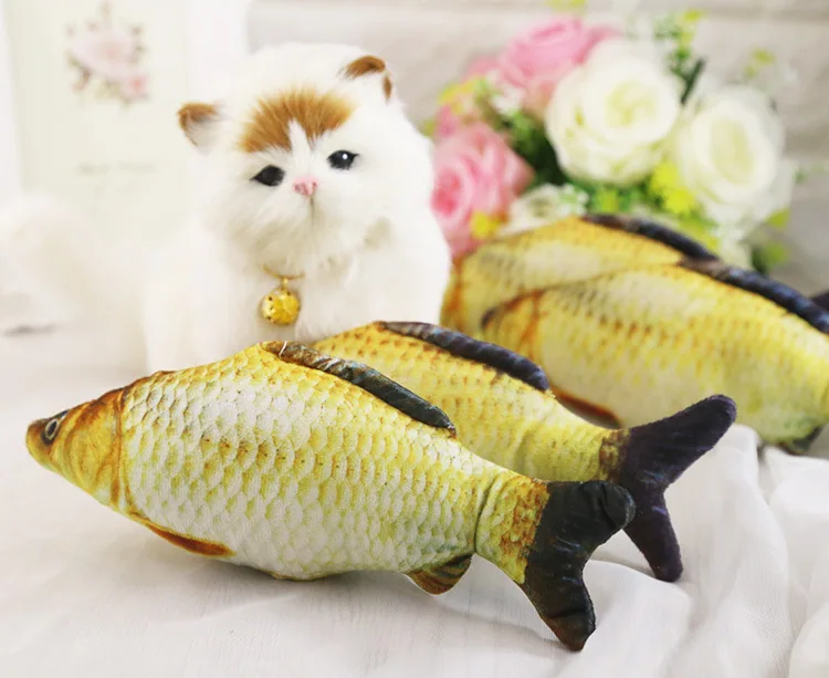 Забавные кота собаки игрушка Моделирование рыбы PP Хлопок Мягкий длиной 18 см Pet