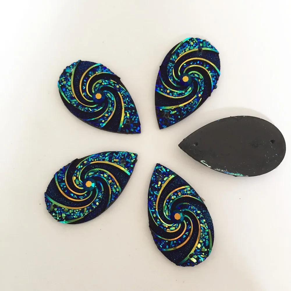 20 шт./лот AB каучуковая подвеска стразы с плоским основанием свадебное украшение 2