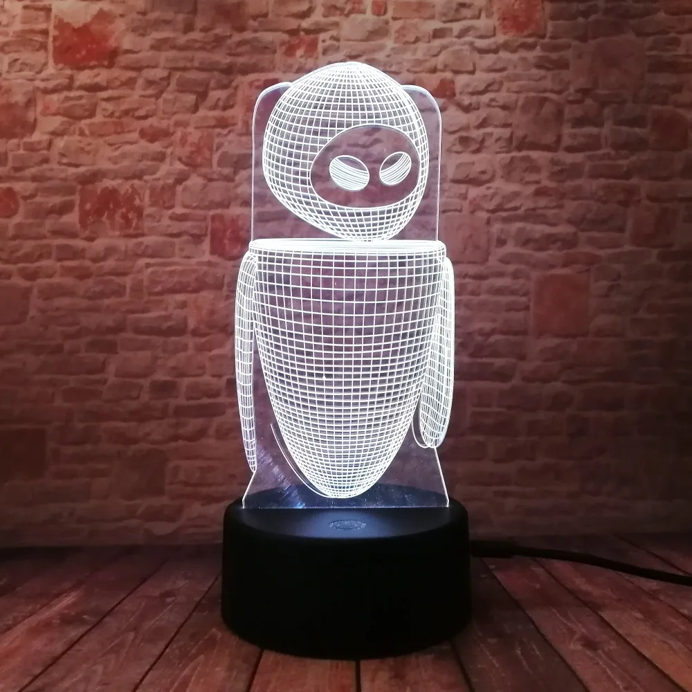 3D Настенный светодиодный ночник 7 цветов иллюзия художественная лампа для