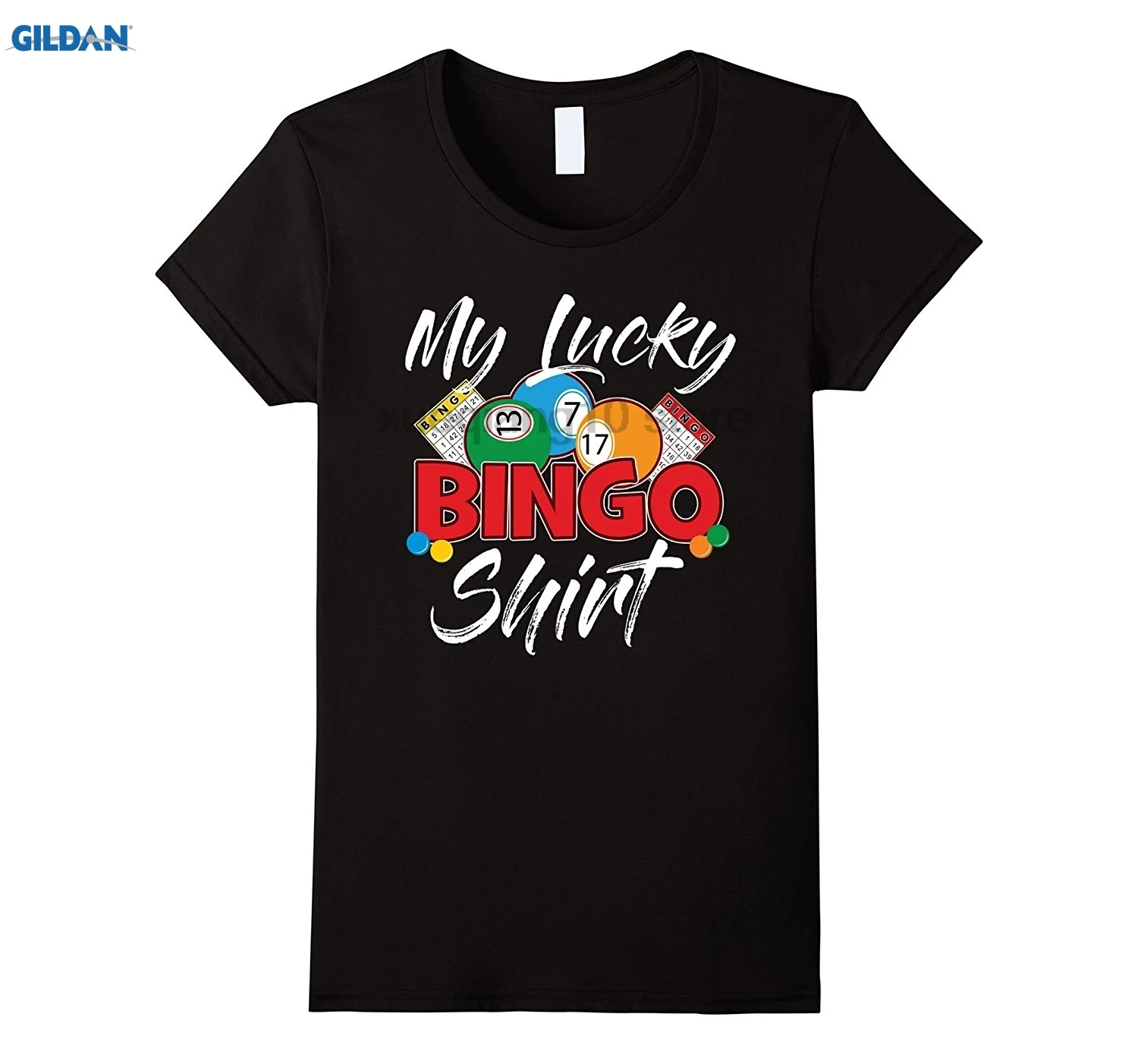 GILDAN My Lucky Bingo рубашка подарок для мамы Подарок Для дедушки|Мужские футболки| |