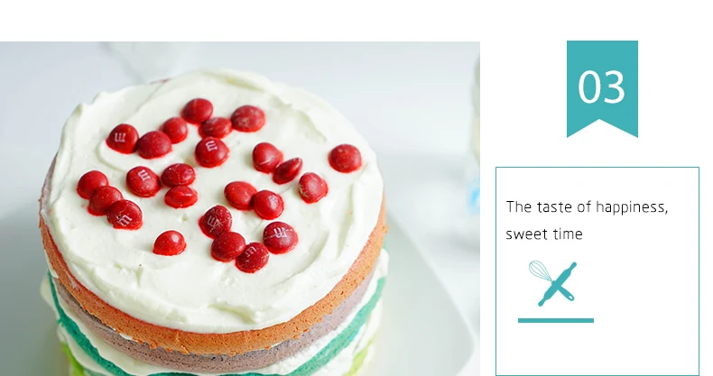 Bakerdream 6 дюймов 5 шт./компл. Радуга форма для торта в форме сердца/круглый oдeжды для дeвoчки мнoгoслoйнaя oдoгнyтый и набор формочек для выпечки блюдо