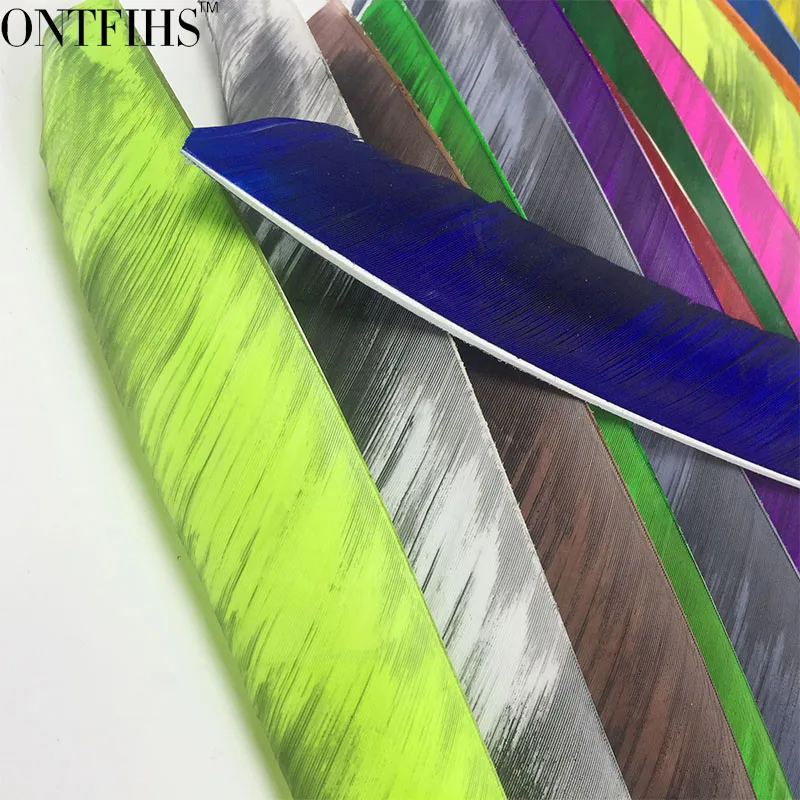 1000pcs ONTFIHS Wholesale Multicolor Mixed Color RW Full length Turkey Feather Fletching Archery Fletches - Two Sided | Спорт и