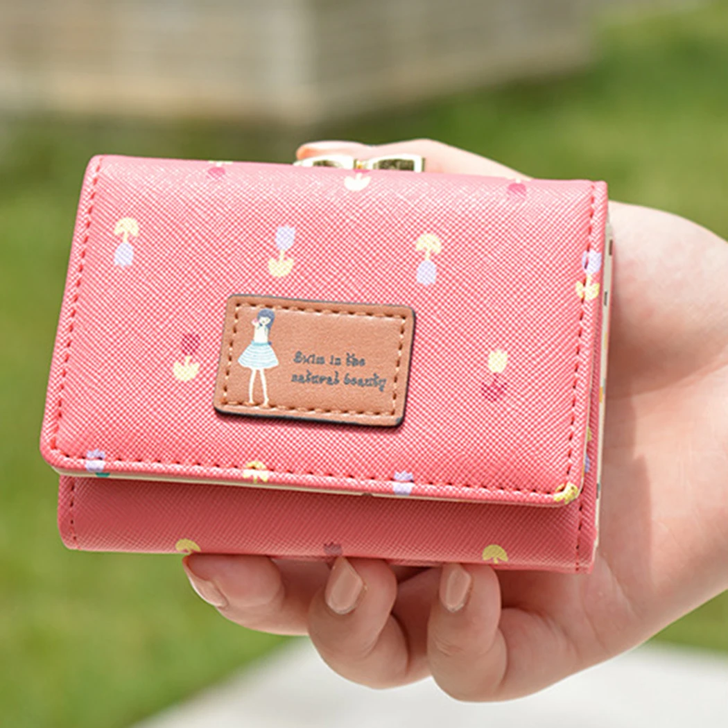 2018 г. Модные Изящные Для женщин девушки цветка сливы короткие монета карман