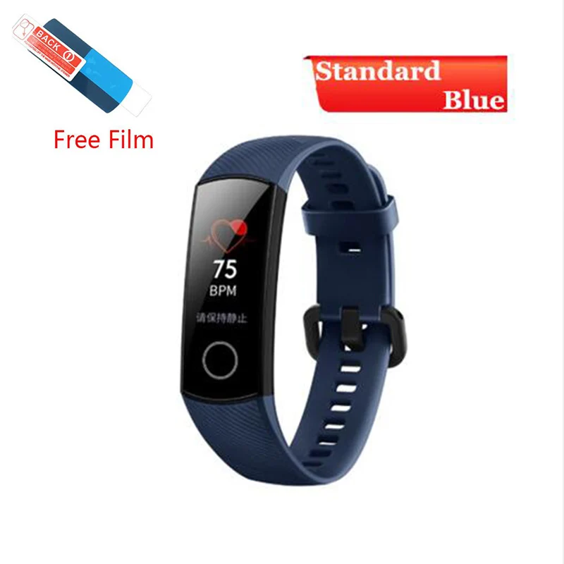 Смарт-браслет huawei Honor Band 4 с пряжкой для обуви, пульсометром и монитором сна, сенсорной панелью 0,95 - Цвет: standard blue