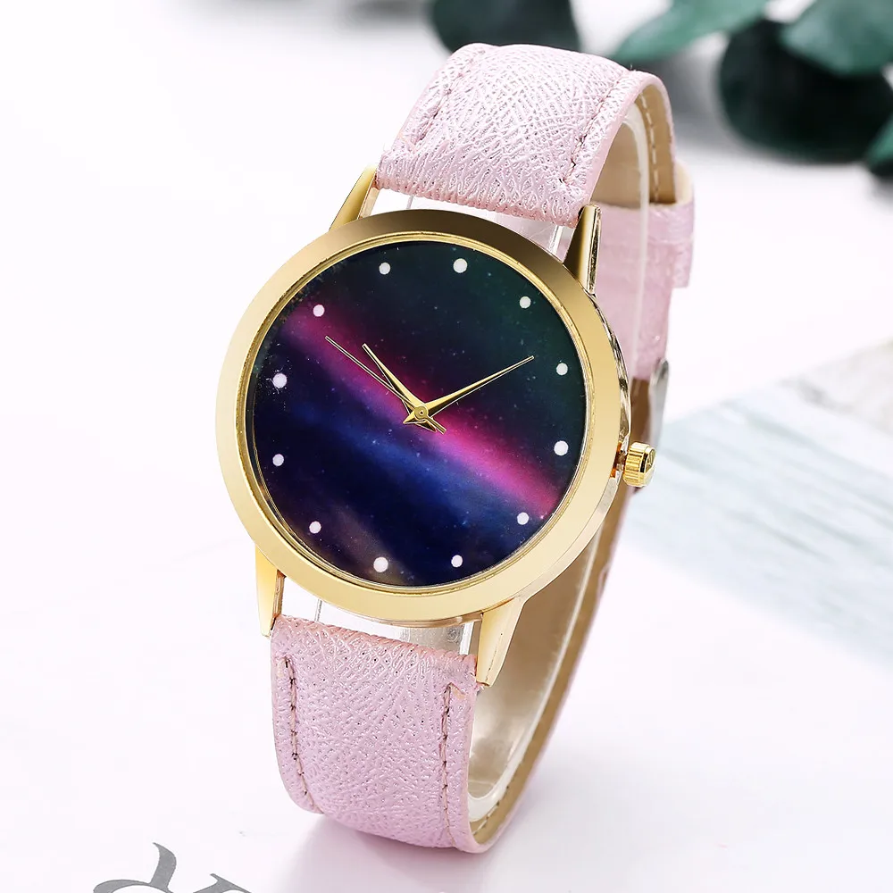 Женские модные часы Aurora Universe Starry Sky кварцевые круглые наручные Reloj de dama Wd3|Женские