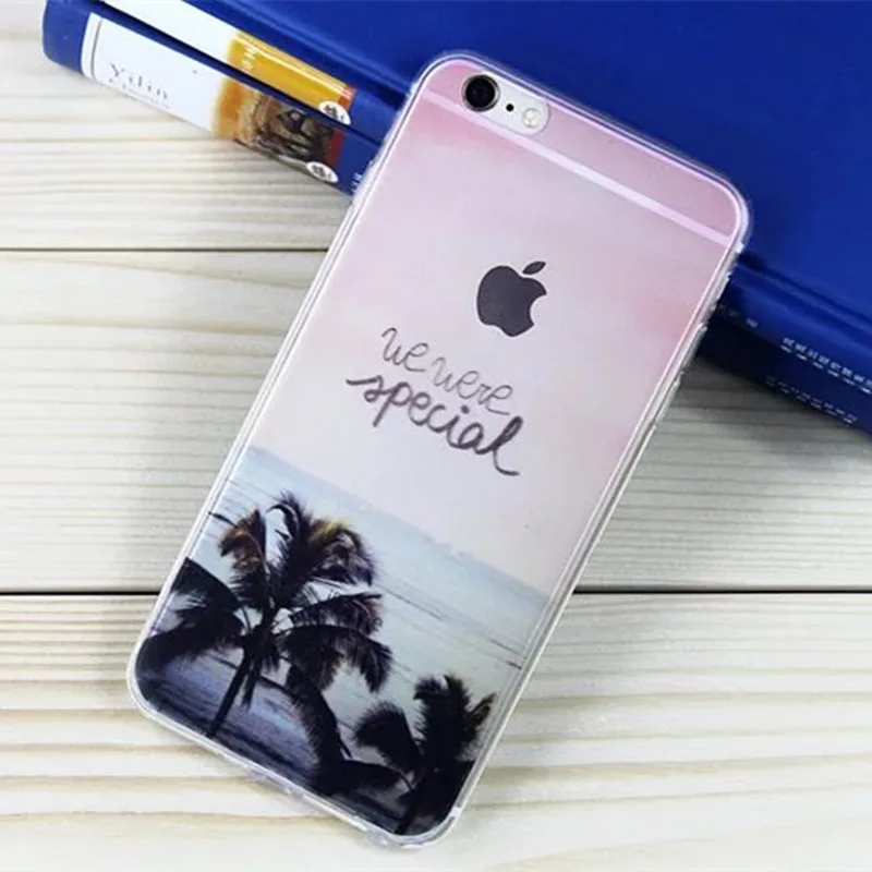 Fashion Phone Case Для iPhone 6 S Plus С Ландшафтного Окрашены ультра Тонкий Мягкие TPU