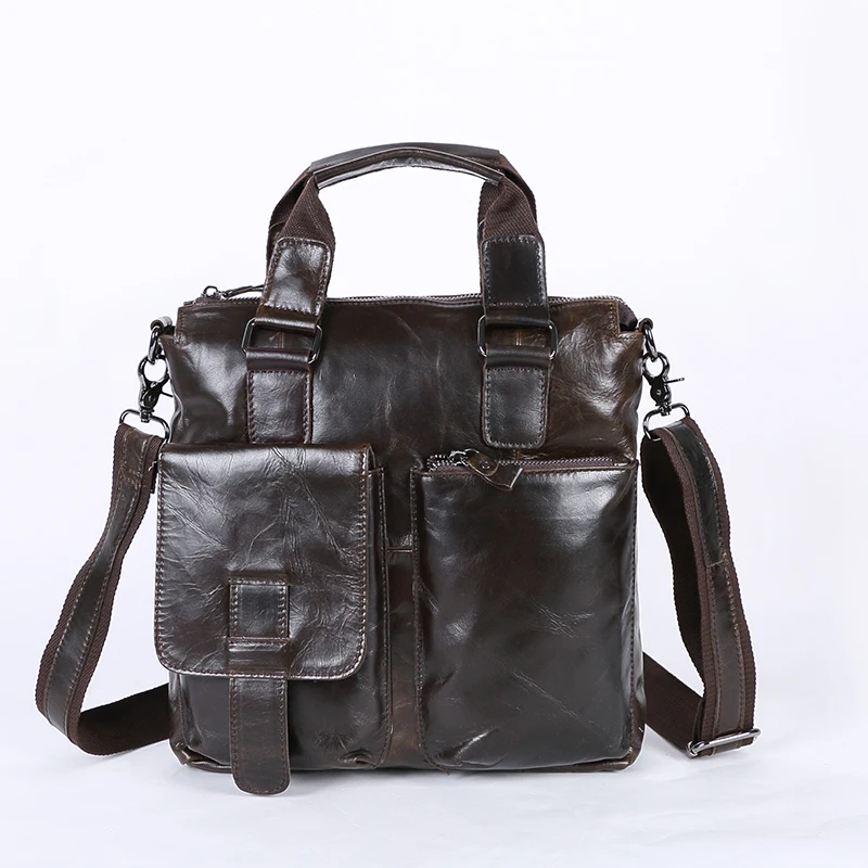 

Nesitu Promotion High Quality 100% Guarantee Real Genuine Leather Cowhide Men Messenger Bags Briefcase Portfolio #M259